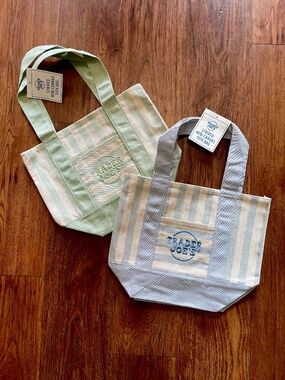 Adorable pastel blue and green TJs canvas mini totes